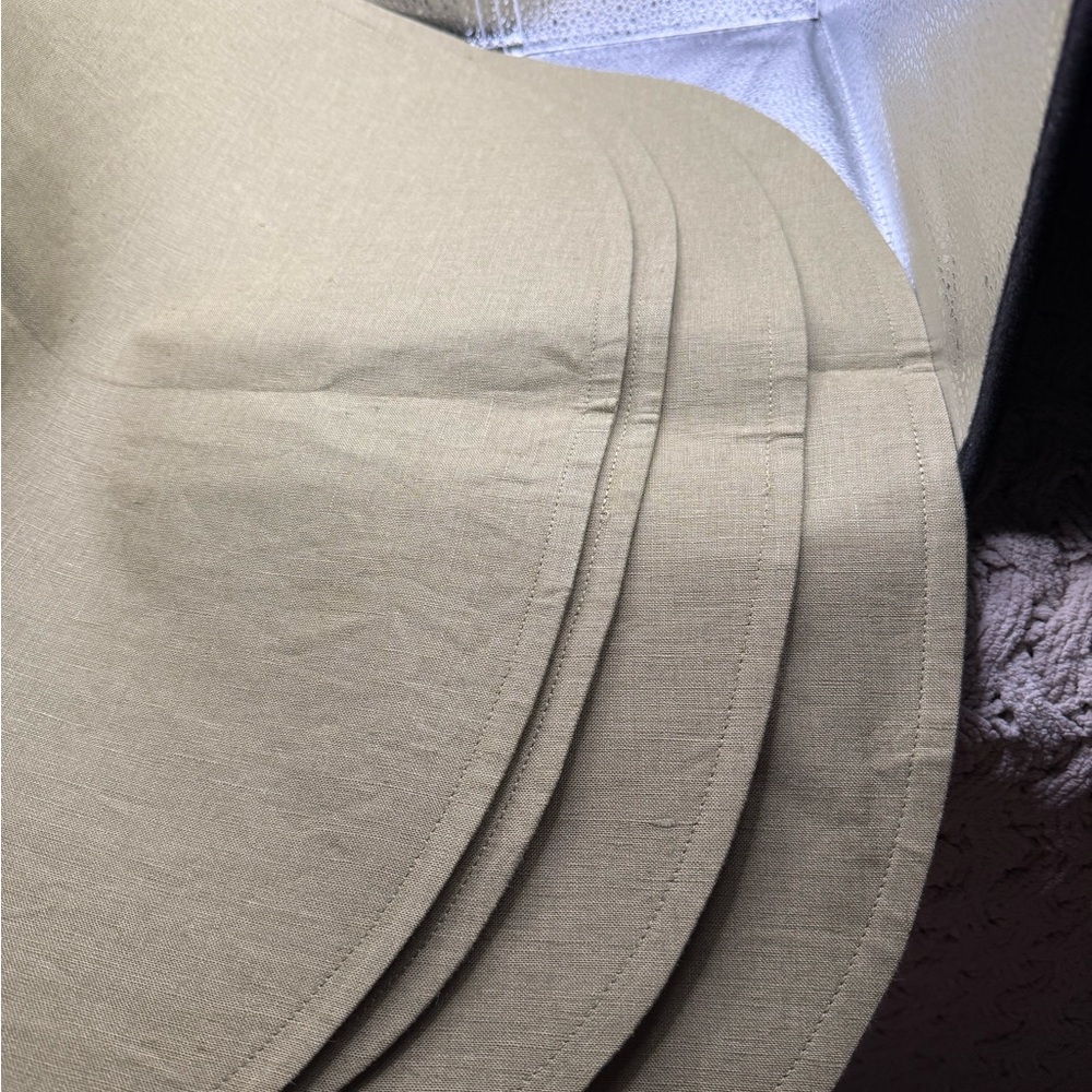 West Elm European Linen Oval Placemats Cedar Color